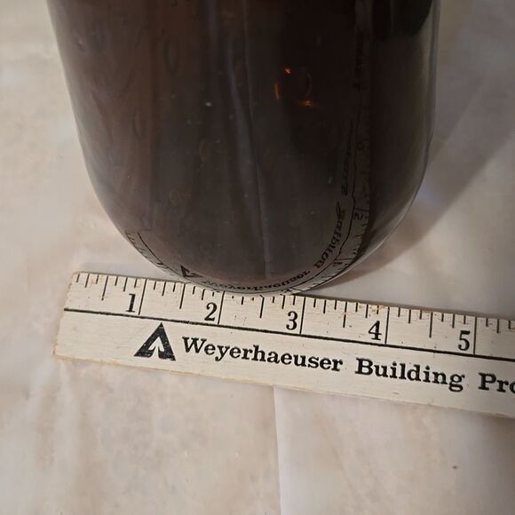 1960's Ruby Red Bubble Glass 9.5" Genie Bottle Decanter Missing Stopper - Picture 4 of 7